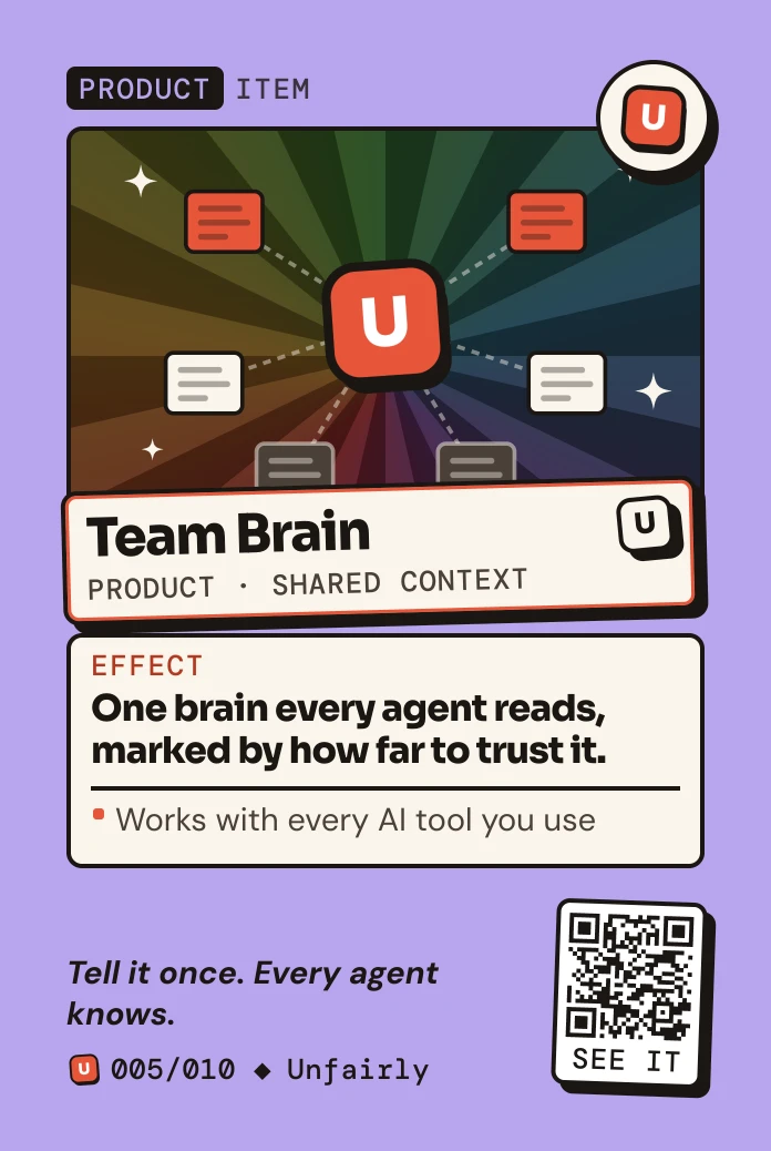 Team Brain card