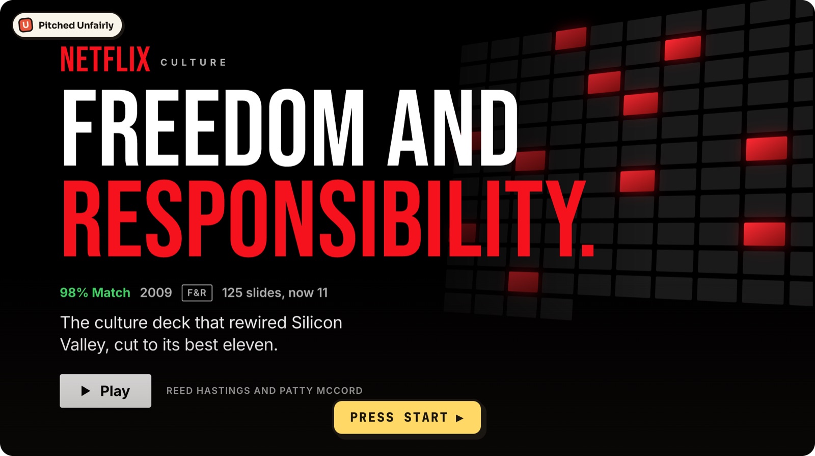 Netflix's 2009 culture deck, rebuilt in Netflix's brand
