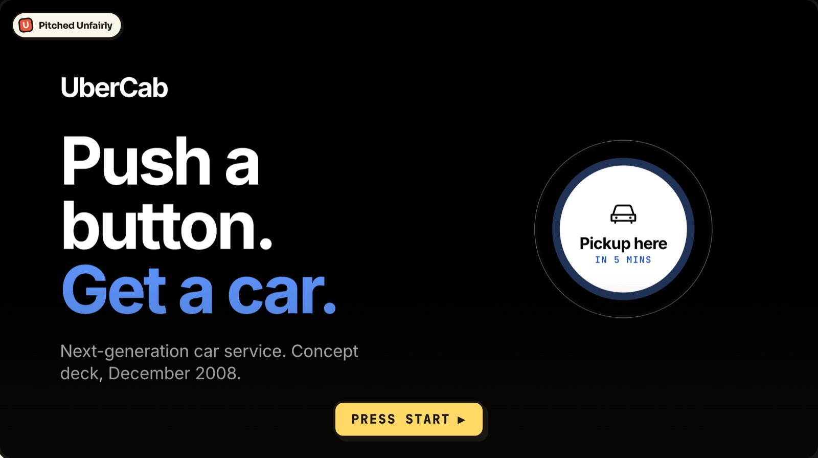 UberCab's 2008 concept deck, rebuilt in Pitch Unfairly